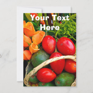 Carte de fruits tropicaux personnalisable