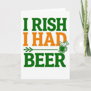 Carte de Fun Amusant Bière Irlandaise