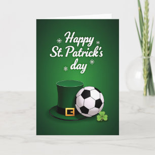 Carte de Fun de football avec chapeau de trèfle
