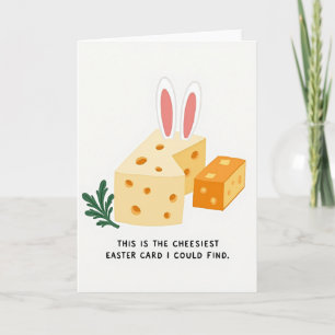 Carte de Fun de Printemps Animaux Fromage