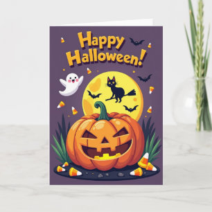 Carte de Fun Halloween Citrouille Joyeuse