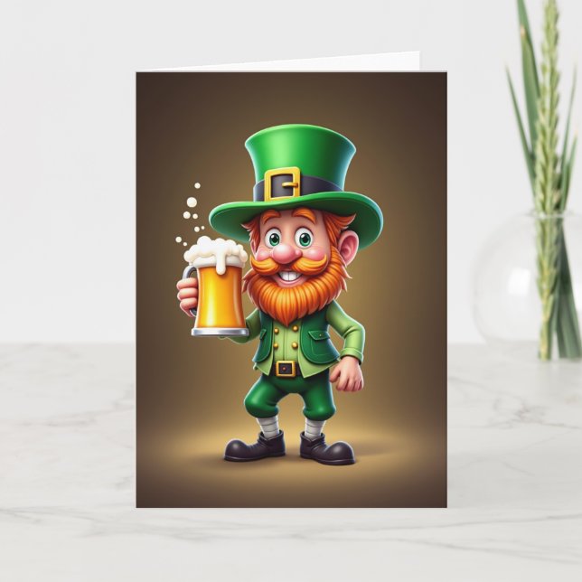 Carte de Fun Irlandaise Leprechaun (Devant)