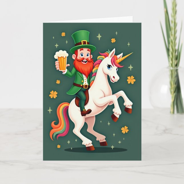 Carte de Fun Licorne Arc-en-ciel (Devant)