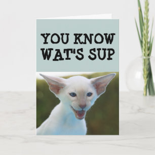 CARTE DE FUNNY DE NAISSANCE CAT