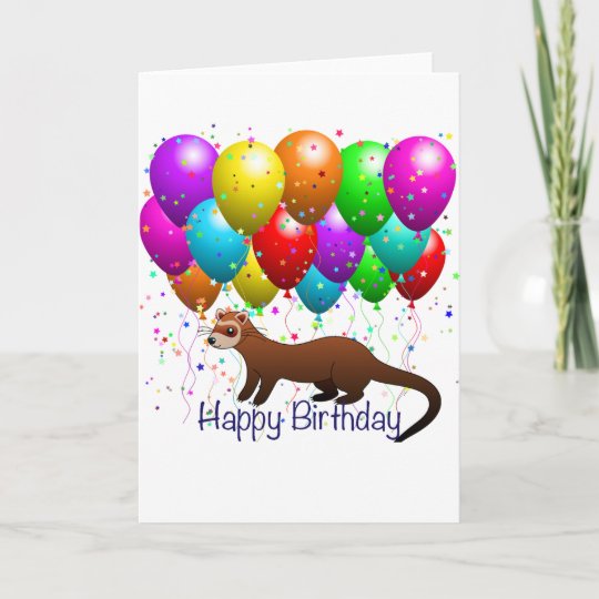 Carte De Furet De Joyeux Anniversaire Zazzle Fr