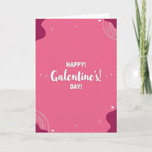 Carte de Galentines Day Rose Ondulée