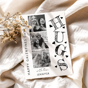 Carte de Galentines Moderne avec 3 Photos