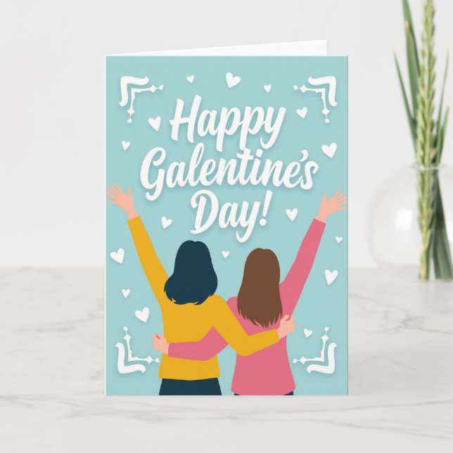 Carte de Galentines pour les meilleures amies (Devant)