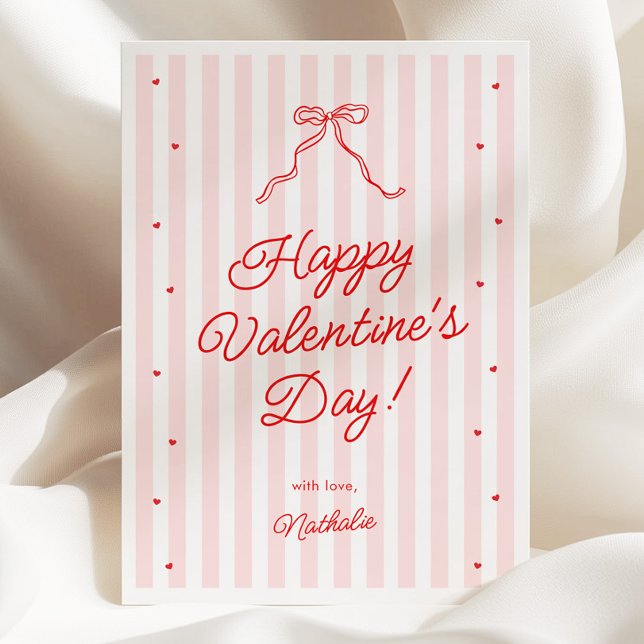 Carte de Galentine's / Saint-Valentin avec un nœud (Créateur téléchargé)