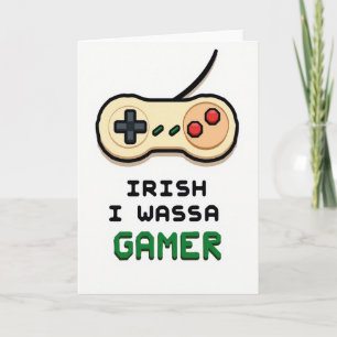 Carte de Gamer Irlandais Je Suis