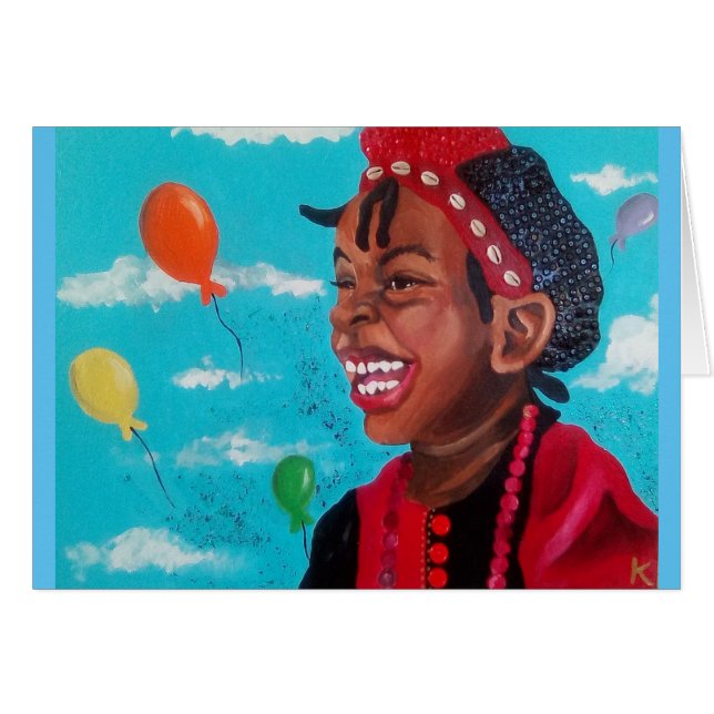 Carte de garçon de ballon (Devant Horizontal)