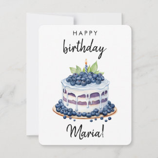 Carte de gâteau 1er anniversaire personnalisée, na
