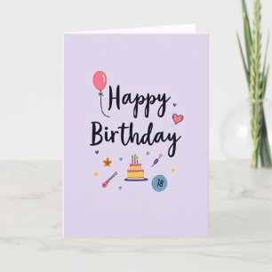 Carte de gâteau ballon joyeuse