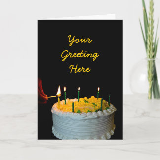 Carte de gâteau d'anniversaire