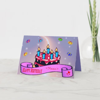 Carte de gâteau d'anniversaire