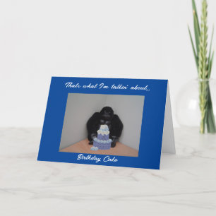 Carte de gâteau d'anniversaire de gorille drôle