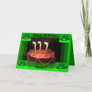 Carte de gâteau d'anniversaire de la Saint-Patrick