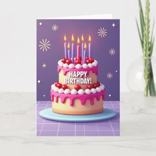 Carte de gâteau d'anniversaire de rêve