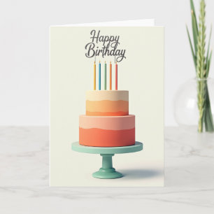 Carte de gâteau d'anniversaire Ombre