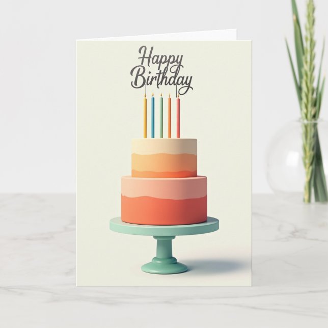 Carte de gâteau d'anniversaire Ombre (Devant)