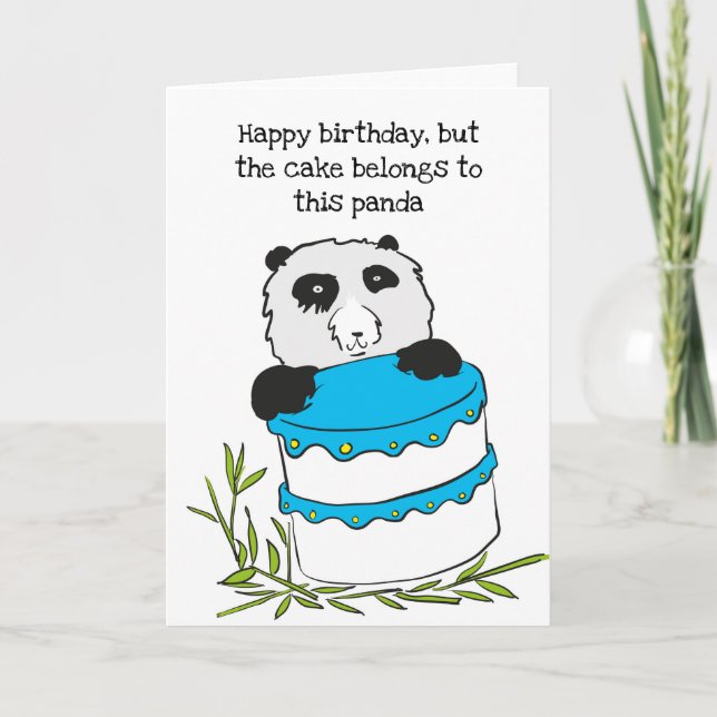 Carte de gâteau d'anniversaire Panda (Devant)