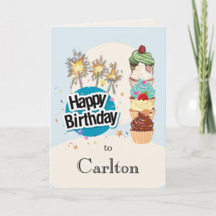 Carte de gâteau d'anniversaire personnalisée
