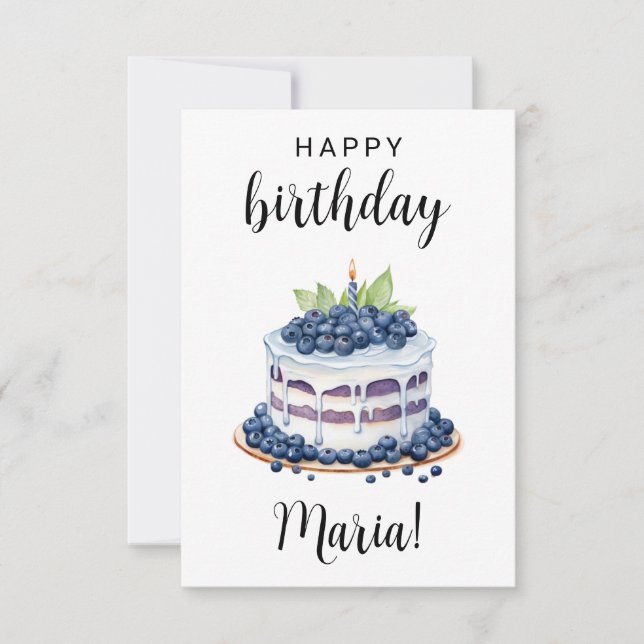 Carte de gâteau d'anniversaire personnalisée 1s An (Devant)