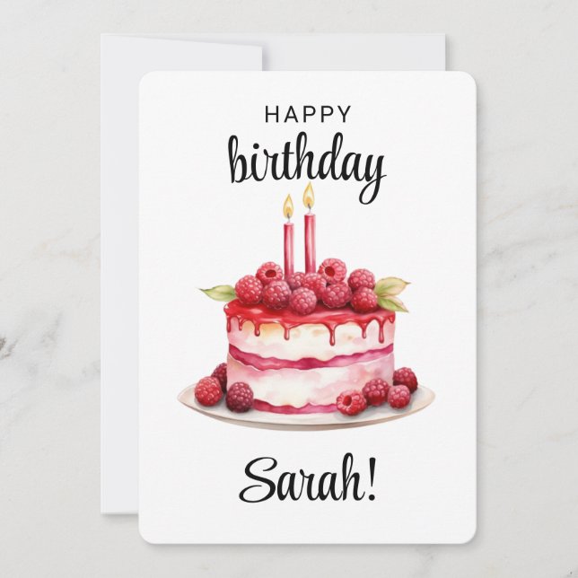 Carte de gâteau d'anniversaire personnalisée 2 ans (Devant)