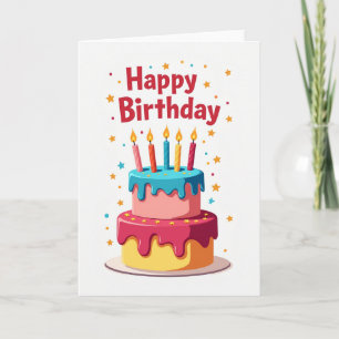 Carte de gâteau de fête