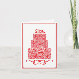 Carte de gâteau de mariage