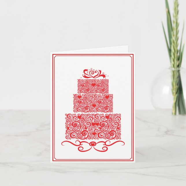 Carte de gâteau de mariage (Devant)