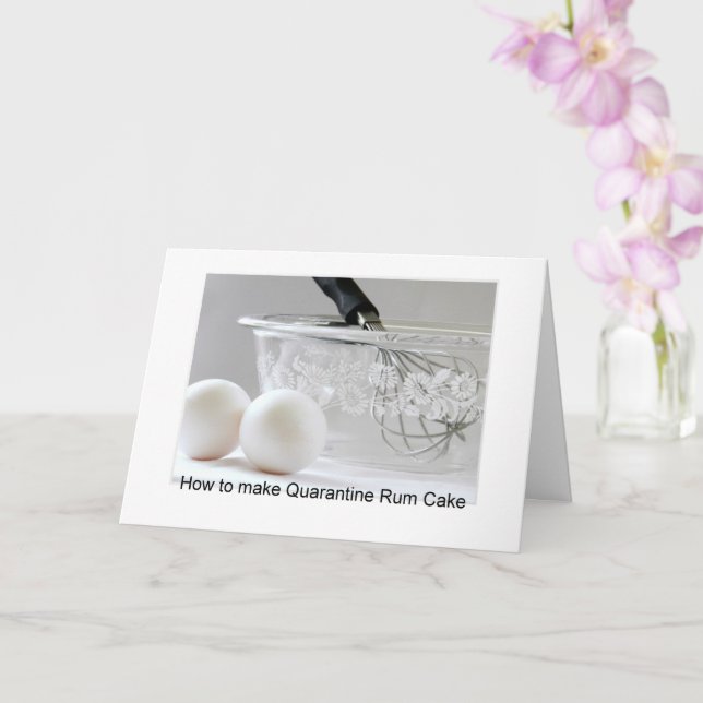 Carte de gâteau de rhum de quarantaine (Orchidée)