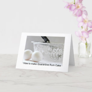 Carte de gâteau de rhum de quarantaine