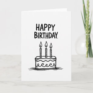Carte de gâteau dessiné à la main rayé
