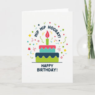 Carte de gâteau fantaisiste festive