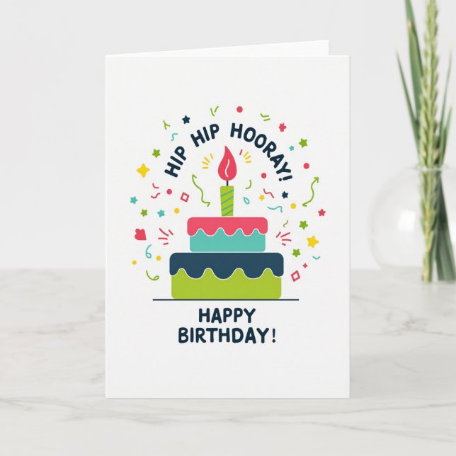 Carte de gâteau fantaisiste festive (Devant)