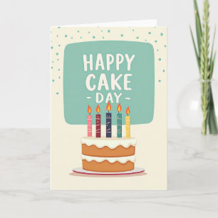 Carte de gâteau festif rayé