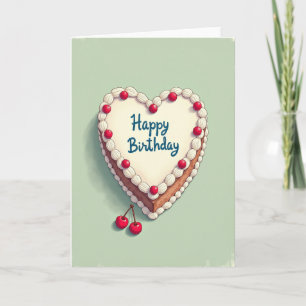 Carte de gâteau peinte avec joie