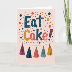 Carte de gâteau sucré avec paillettes