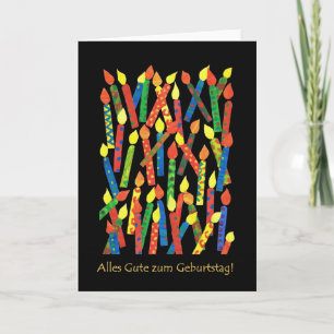 Carte de gâteaux d'anniversaire avec voeux alleman