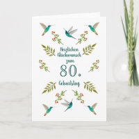 Carte de Geburtstags Colibris personnalisée