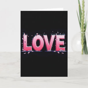 Carte de glitch d'amour minimaliste