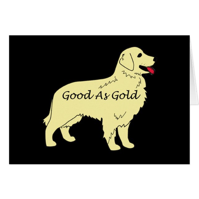 Carte de golden retriever (Devant horizontal)