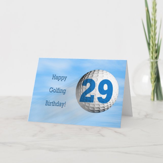 Carte de golf 29e anniversaire (Devant)