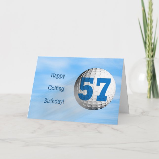 Carte de golf 57e anniversaire (Devant)