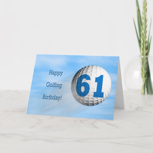 Carte de golf 61e anniversaire (Devant)