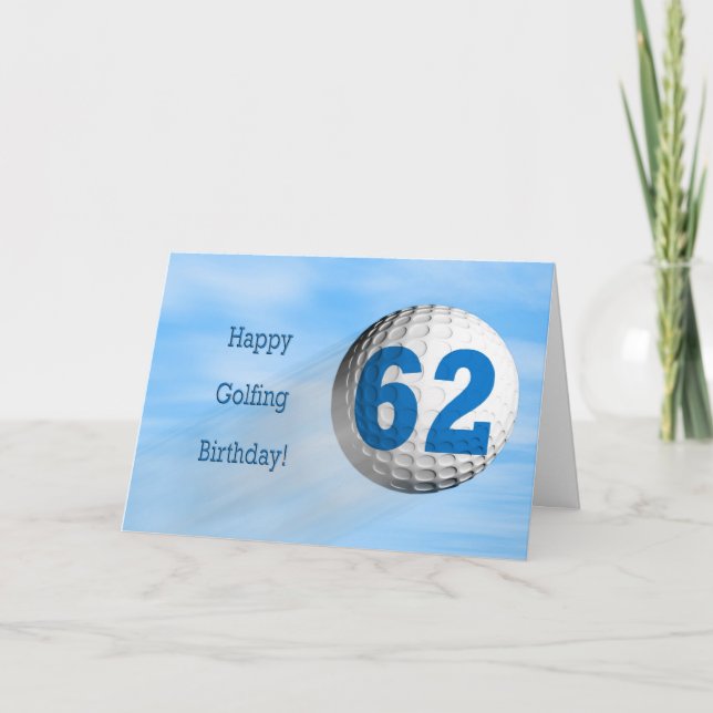 Carte de golf 62e anniversaire (Devant)