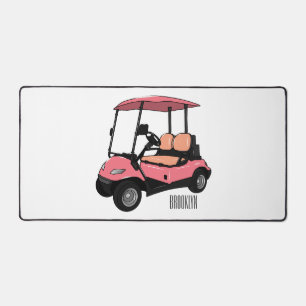 Carte de golf / dessin animé en voiturette de golf
