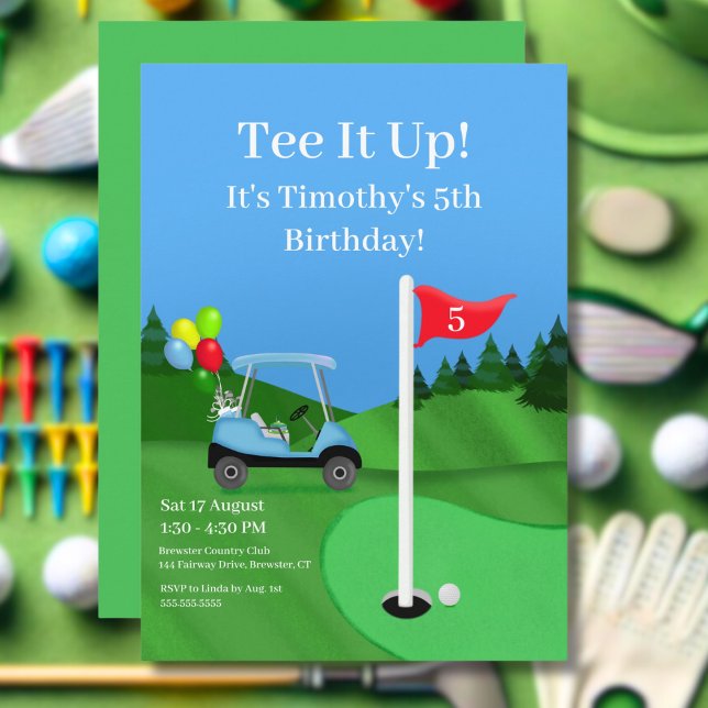 Carte de golf pour enfants sur le parcours d'anniv (Créateur téléchargé)