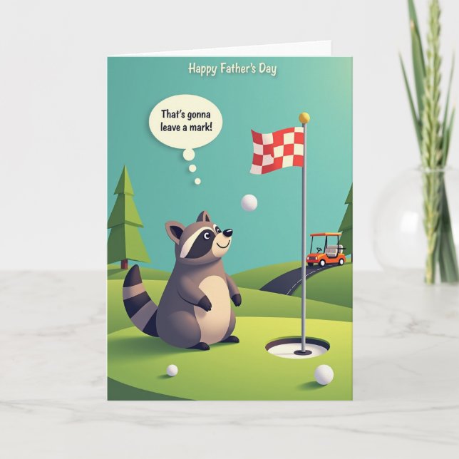 Carte de golf pour la Fête des Pères douce (Devant)